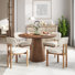 Mid Century Wooden Round Pedestal Dining Table Sets
