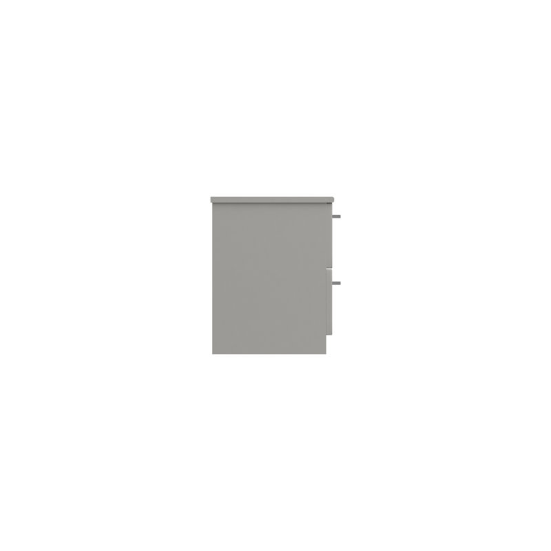Allenna Manufactured Wood Bedside Table, Light Grey Gloss