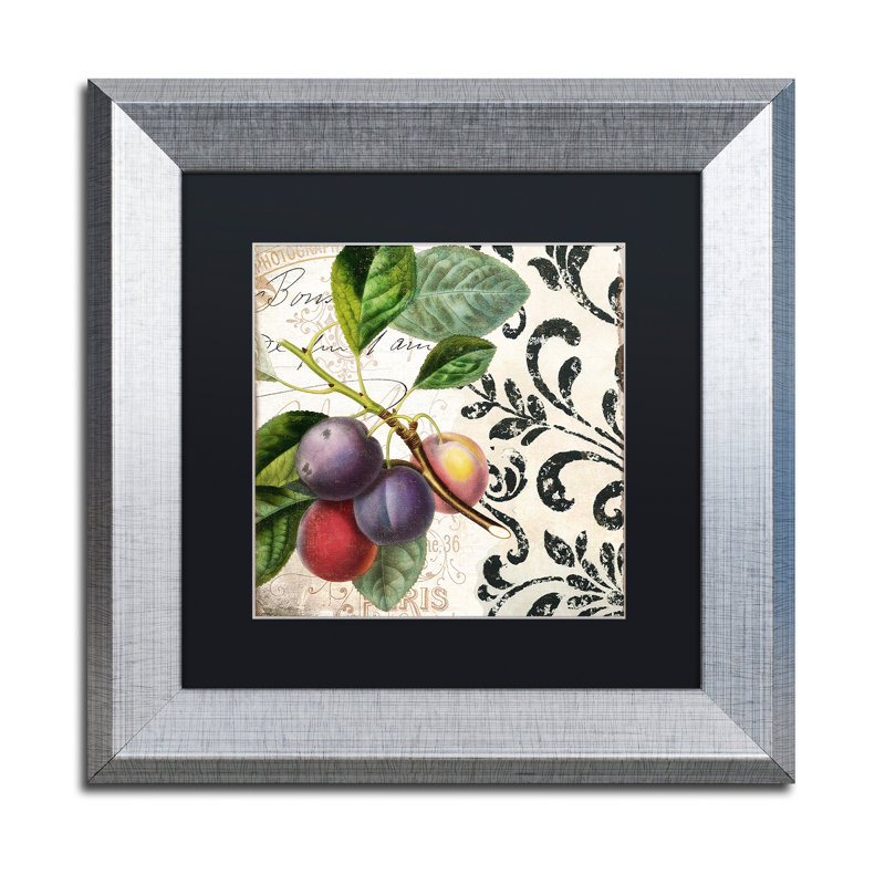 Jadaya «Les Fruits Jardin III», impression encadrée, H 11 po x l 14 po x P 0,5 po, Noir