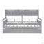 Lit de jour simple, support en lattes de bois, avec tablettes de chevet et deux tiroirs (lit de jour)-762442540