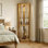 Vitrine de coin lumineuse American Classic - portes en verre, tablettes réglables, 150 lb