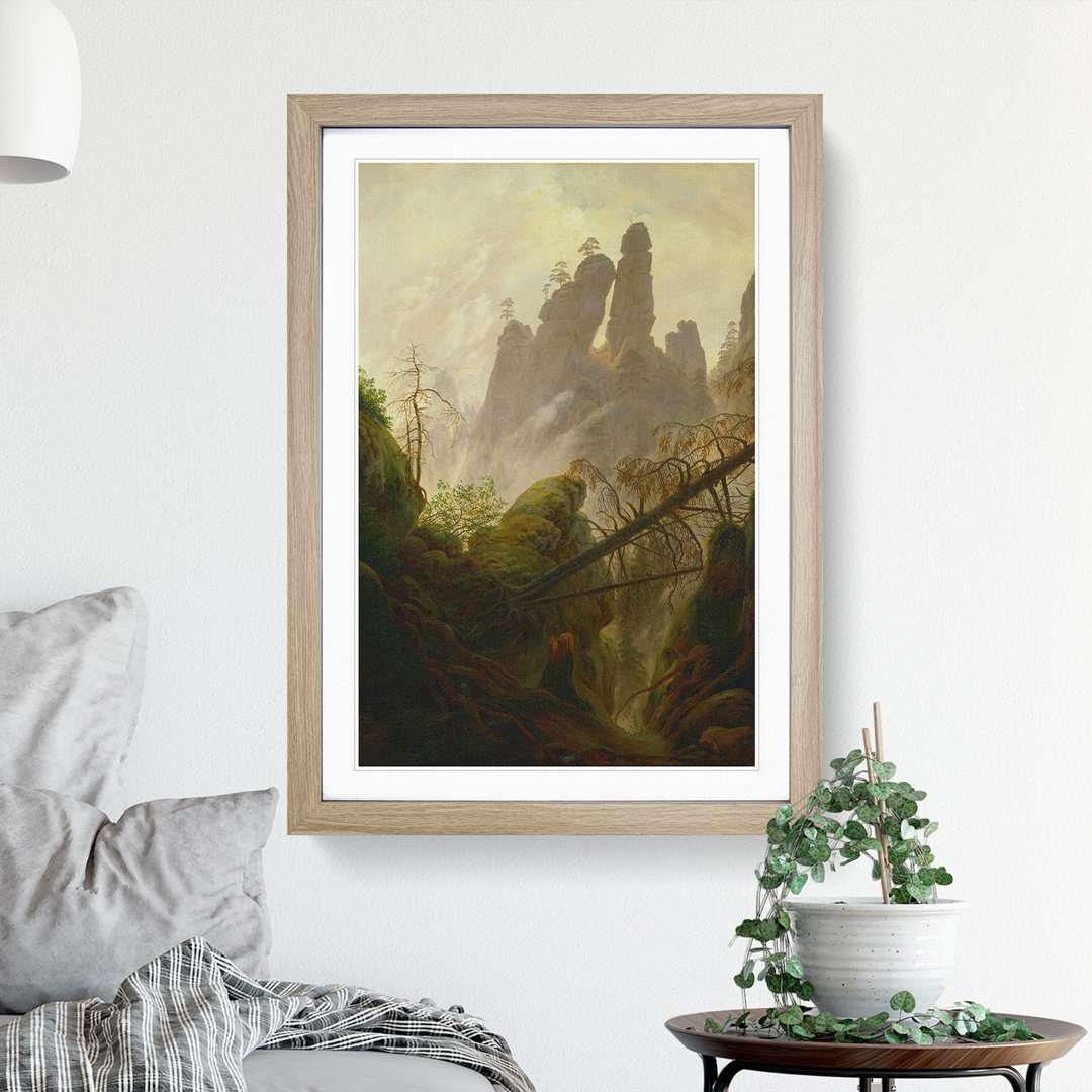 Friedrich Caspar David Rocky Ravine by Caspar David Friedrich - Picture Frame Painting
