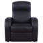 Fauteuil inclinable noir rembourré avec porte-gobelet