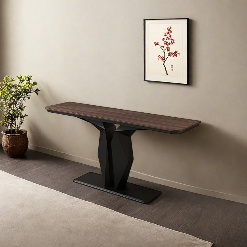 Console Modern Minimalist, H 31,5 po x l 47,24 po x P 11,81 po, Noir, noir, noir, noir