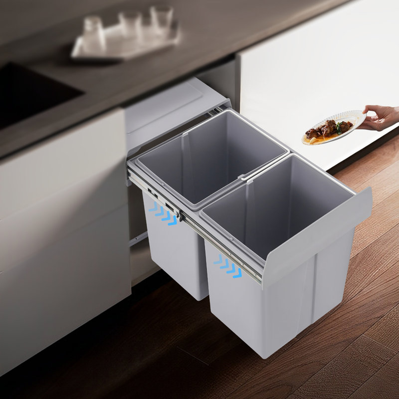 Plastic and Iron Pull Out Trash Can