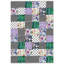 Tapis pastel en chenille de coton à motif floral multicolore Lacasa-123191199