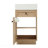 18.5" Bathroom Vanity With Reversible Resin Sink, Mdf Cabinet With Adjustable Shelf And Elegant Zinc Alloy Handles, Wood Grain Melamine Finish, Reversible Door, Rustic Style For Small Spaces