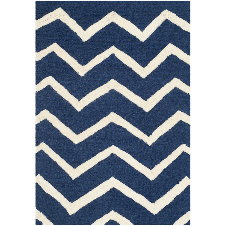 Sanyla Hand Tufted Wool Chevron Rug