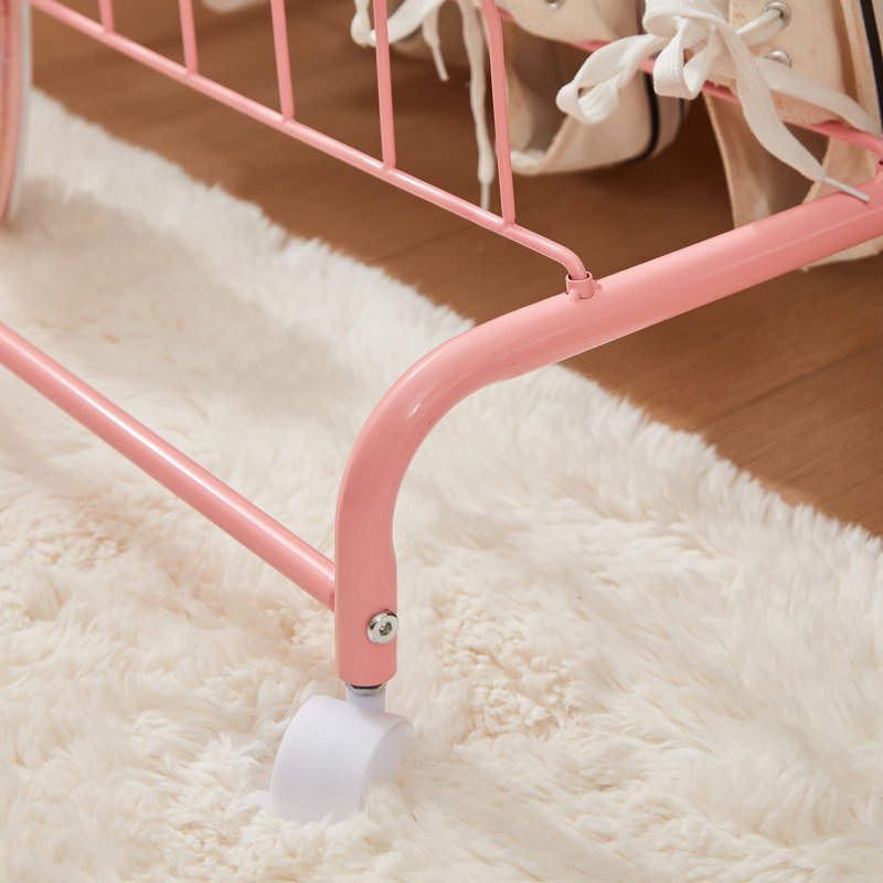 Porte-chaussures sous-lit avec roues Suprima, Rose