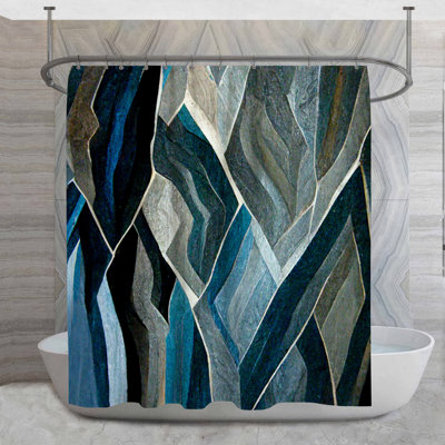 Rideau de douche Mask - Décoration de salle de bain bohème