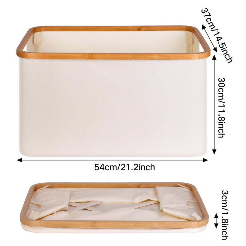 Bhargava Laundry Basket with Handles, Yellow, 30 x 54 x 37