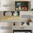 Over The Washer, Dryer And Robot Vacuum Storage Cabinet, Laundry Room Organizer With 1 Door, A Adjustable Shelf And A Fake Drawer