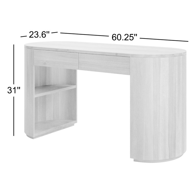 Pilar Writing Desk, Brushed Ebony