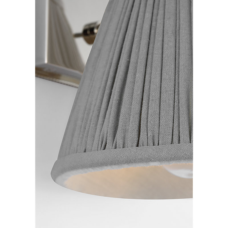 Marie Flanigan 1 - Light Armed Sconce, Polished Nickel, Blue