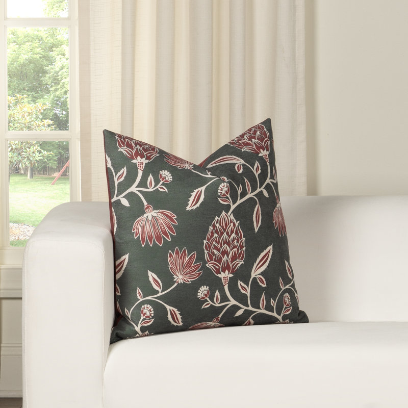 Frony 20" x 20" Throw Pillow, Red