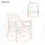 Fauteuil avec structure en bois massif
