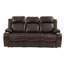 Fauteuil inclinable électrique contemporain avec fauteuil de chargement sans fil en similicuir brun-829523939