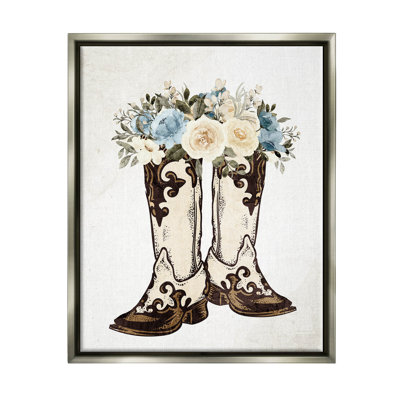" Cowboy Boot Mixed Flower Bouquet " by Kim Allen