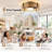 Aquila 20" Bamboo Rattan Farmhouse Caged LED Dimmable RGB Ceiling Fan With Light And Remote Control-114216162