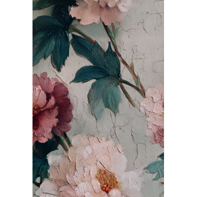 Floral Wallpaper Vintage Mural Pink Wall Decor