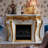 56.3"Ivory White Landscape Electric Fireplace