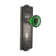 Meadows Plate with Decorative Keyhole and Crystal Emerald Door Knob