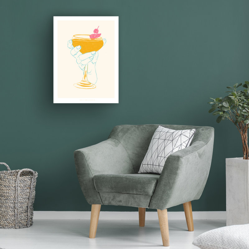 Œuvre sur toile «Bachelor jolr cocktail», H 24 po x l 18 po