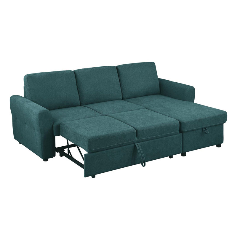 Canapé-lit modulaire Pavone, Tissu vert