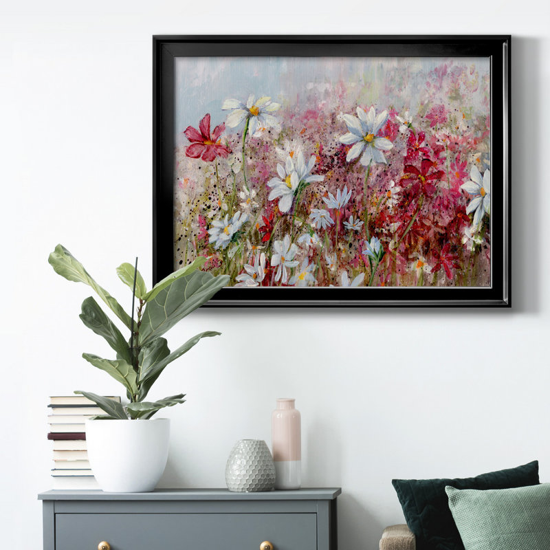 Wildflower France - Peinture sur toile encadrée, H 22,5 po x l 30,5 po x P 1 po, Cadre noir