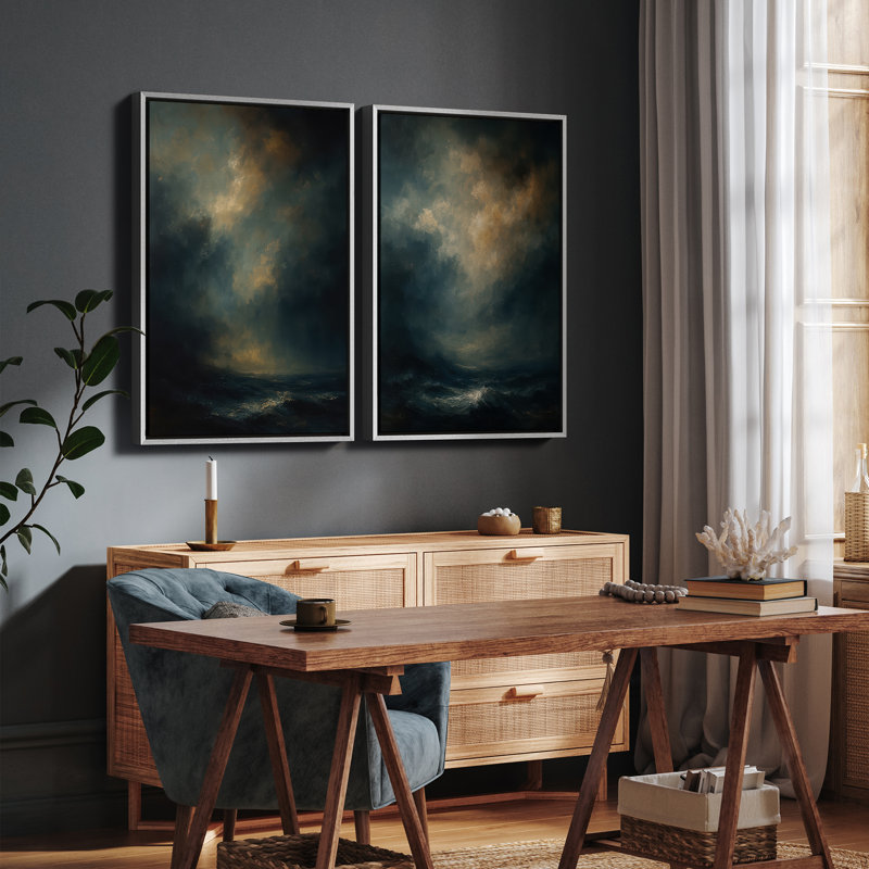 Art mural encadré, rétro, antique, classique pour chambre à coucher - 24 po x 36 po x 2 panneaux, H 36 po x l 24 po, Blanc