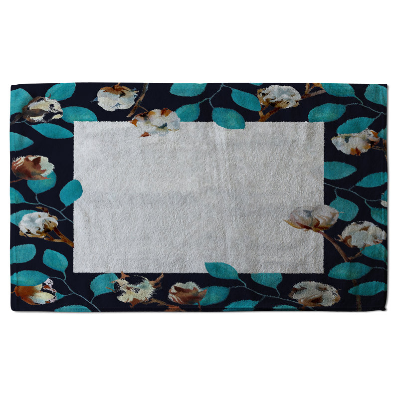 Cotton Floral Waffle Kitchen Towel