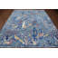 Birds Collection, Contemporary, Transitional Hand Knotted Wool Area Rug in Blue