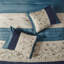 Ensemble d'édredon brodé 7 pièces bleu marine-117508986-117508985