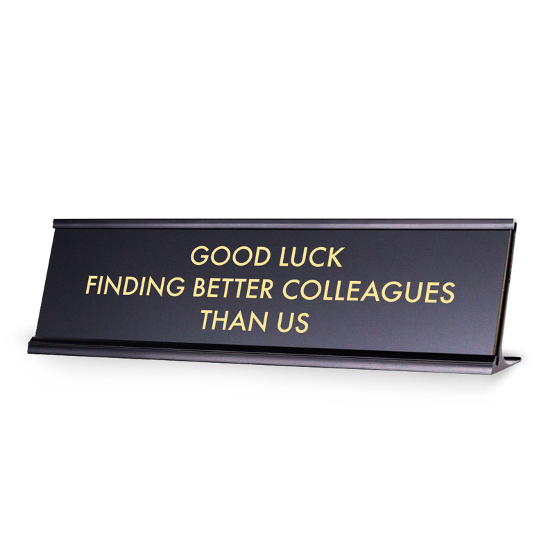 Enseigne de bureau Good Luck