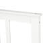 Lit plateforme simple avec tête de lit rayonnante et tête de lit en bois blanc, 10 lattes, aucun sommier requis