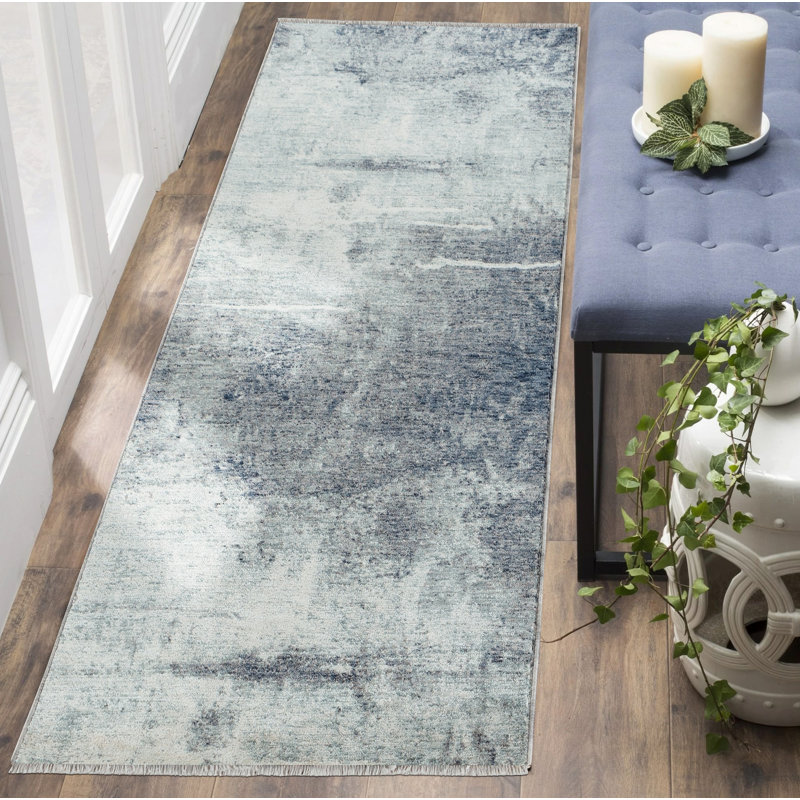 Ginsberg Abstract Spaced-dyed Polyester Indoor Rug, Runner 2'3" x 7'10"