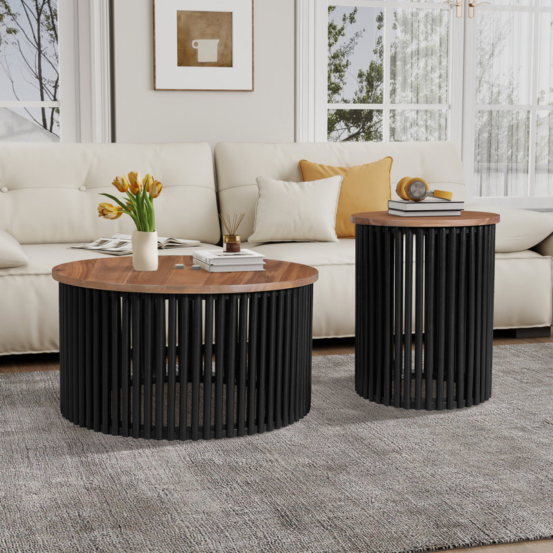 Table d'appoint en bois d'acacia massif