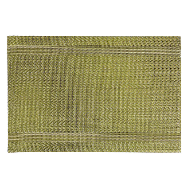 Ensemble de 12 napperons en vinyle, Vert
