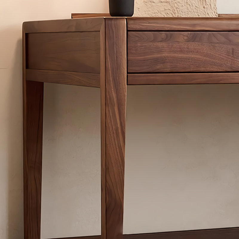 Bureau simple en bois massif noyer Simple