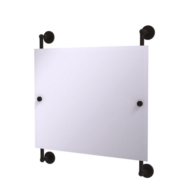 Miroir murale de paysage Dalston, Bronze huilé, H 28,7 po x l 26 po