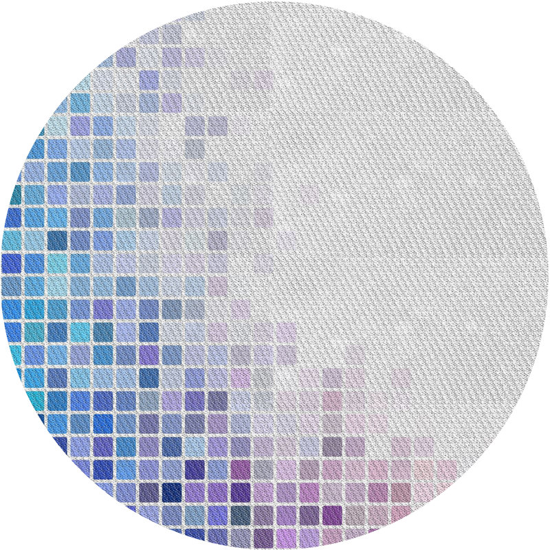 Geometric Indoor Rug, Round 5'