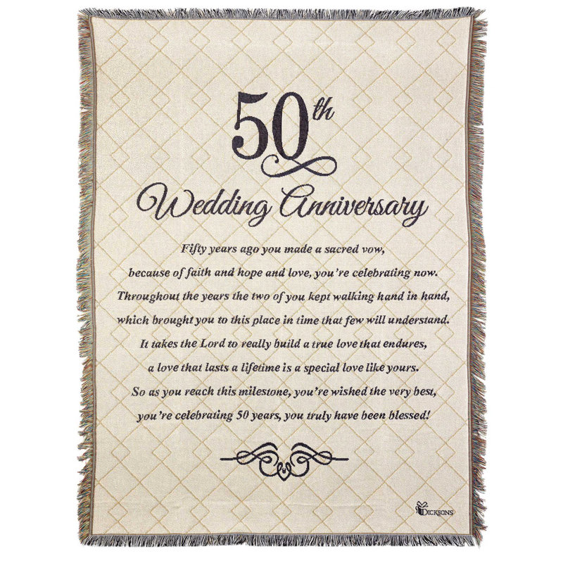 Jeté de tapisserie 50e anniversaire de mariage