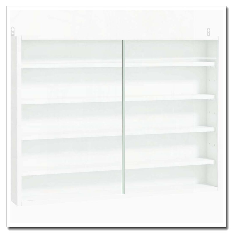 Vitrine à 5 niveaux avec tablettes réglables, Blanc