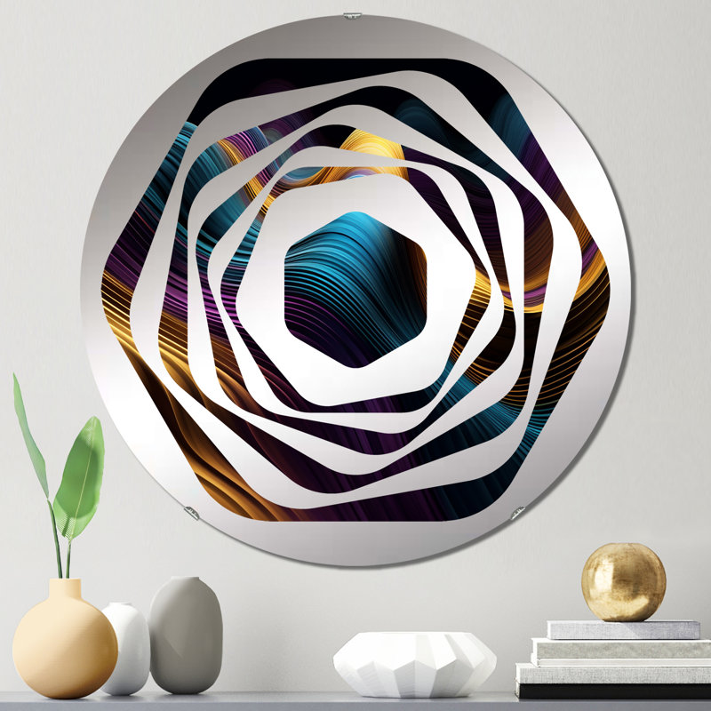 Galynn - Miroir décoratif Amorphe, 23,6 po x 23,6 po