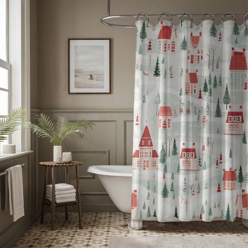 Rideau de douche Retro Holiday - Premium, H 74 po x l 71 po