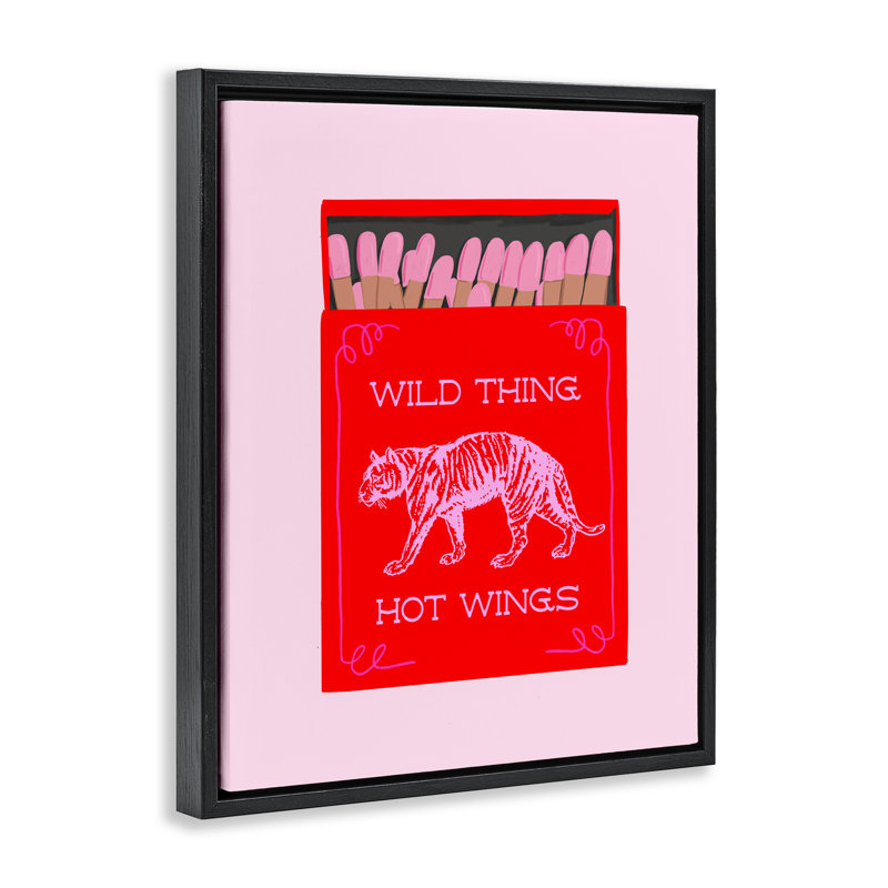 Cadre flottant Wild Thing Matchbox, design par Cherrywood Lane, Cadre flottant noir de jais, H 21 po x l 17 po