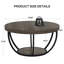 Table basse ronde en bois avec tablette de rangement-1526205707
