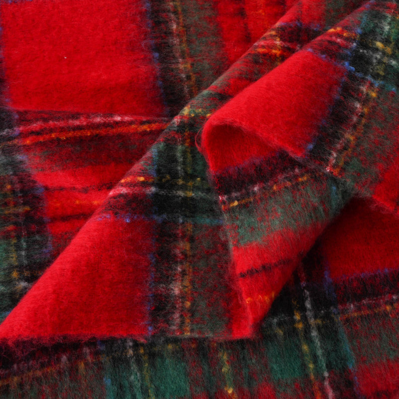 Jeté à carreaux pour lit, moelleux tartan à carreaux, motif à carreaux de style campagnard, jetés pour décoration intérieure (50 po x 60 po)