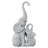18.25''H Resin Mother and Baby Elephant Statue