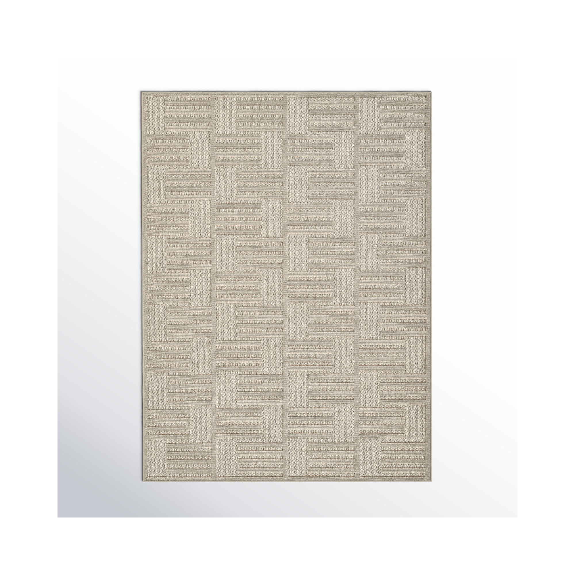 Trilby Beige Indoor/Outdoor Rug, Rectangle 9'3" x 12'6"